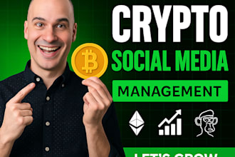 your be crypto social media marketing manager for nft token, memecoin, ico, defi