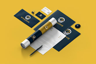 design luxury logo with corporate identity package