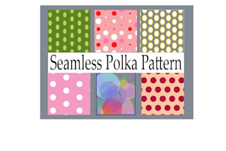 design seamless polka dot pattern flat sketch for fabric print
