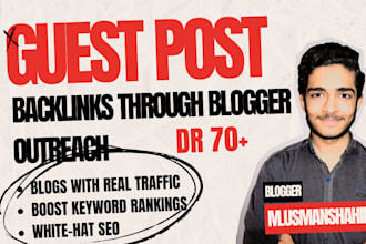 publish guest posts on high DR sites via blogger outreach