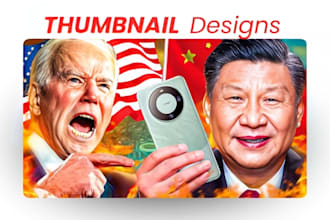 design scroll stopping thumbnails for you