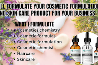formulate your cosmetic formulation and skin care product for your business