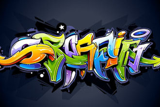 design elegant graffiti logo for your company