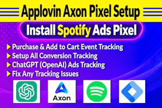 setup applovin axon, spotify and chatgpt ads pixel conversion tracking