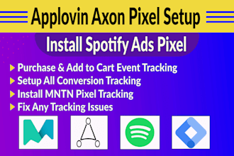 install applovin axon pixel, mntn pixel, spotify, conversion tracking