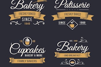 do food, bakery, ice cream ,chef, restaurant logo
