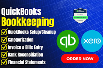 be expert in quickbooks bookkeeping and bank reconciliation