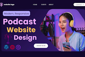 design or redesign a modern attractive podcast website in wordpres