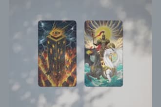 draw custom tarot cards, playing card, flash card, card frame for board game