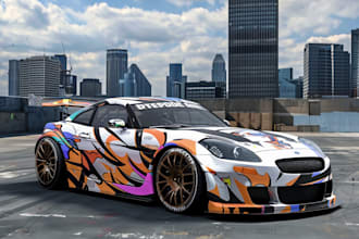 do racing car wrap design art for you