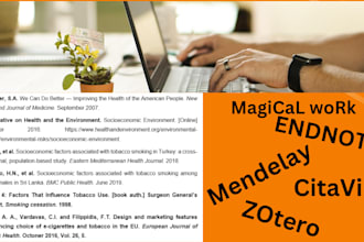 manage and organize your references using mendeley, endnote, zotero, or citavi