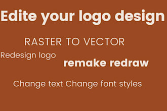 edit, recolor, change font resize your logo