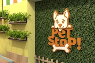 do unique dog pet cat and animal logo design