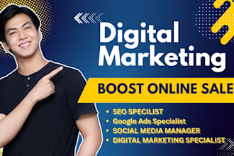 be your expert digital marketer for social media, SEO, and ads