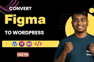 convert figma to wordpress, figma to elementor, psd to wordpress