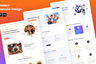 design stunning figma website UI UX, modern web UI UX in figma
