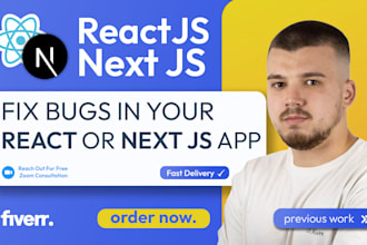 fix bugs in your reactjs or nextjs web application