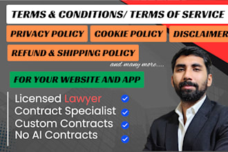 write legally compliant privacy policy terms n conditions gdpr for your business