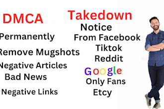permanently remove mugshots articles bad news cases delete negative links google