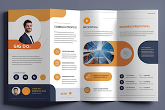 do company profile brochure design bifold business proposal
