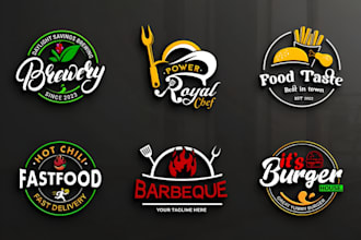 do premium restaurant, club, food logo design with express delivery