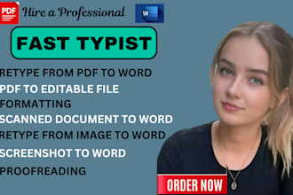 do english fast typing job pdf to word retype scanned documents
