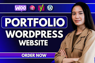 design personal portfolio or business portfolio wordpress website