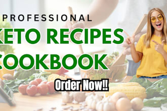 write and design keto recipes for your cookbook