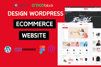 design wordpress ecommerce website or online store using woocommerce
