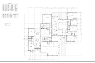 draw your floor plan any architectural drawing in autocad 2d blueprints