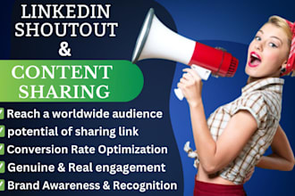 shoutout, share your content or brand with 200m linkedin audiences, promote