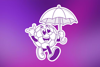 design a cartoon mascot, character logo
