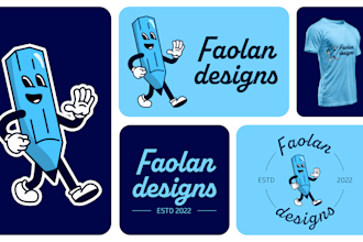 design a cartoon mascot, character logo
