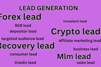 make hot forex and crypto lead, mlm leads forex leads b2b lead generation