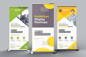 design roll up banner, retractable banner, or roller banner