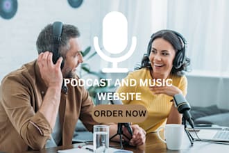 design a responsive podcast website, radio station website