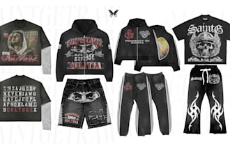 do modern, artsy, edgy, streetwear designs and hoodies