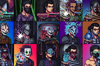 design pixel art nft art , nft character for eth, sol and btc ordinals