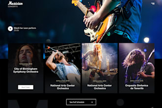 build responsive music website for artist, musician, band, record label and dj