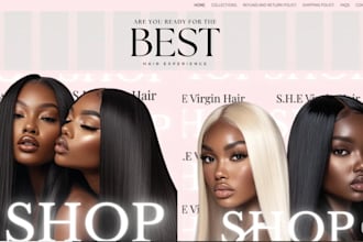 wix hair extension website beauty salon website hair wig extension shopify store