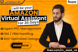 be your amazon virtual assistant, fba, PPC, account management expert