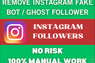 clear up instagram ghost followers, youtub bot, twitter fake, linkedin inactive