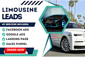 generate limousine lead chauffer limo hire auto car dealership limo rental leads