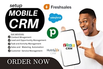 setup mobile crm salesforce hubspot zoho freshsales pipedrive insightly