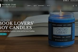 design candle website shopify store candle store candle shopify store website