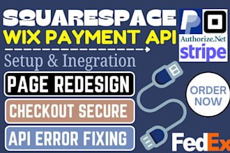 do squarespace API payment integration redesign wix checkout page error fix