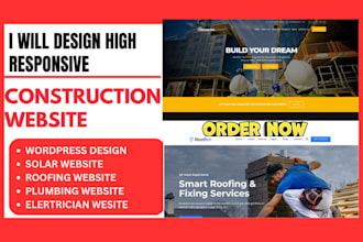 design roofing solar construction handyman hvac plumbing electrician website