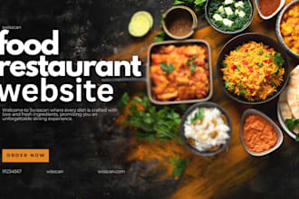 restaurant website , event website , hotel website , menu design flyer ,catering