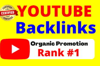 boost your video ranking in youtube with premium high quality backlinks