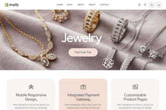 design jewelry shopify store jewelry website jewelry store